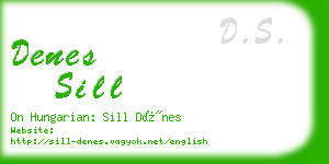 denes sill business card